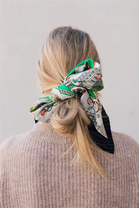 hermes scarf hair tie|More.